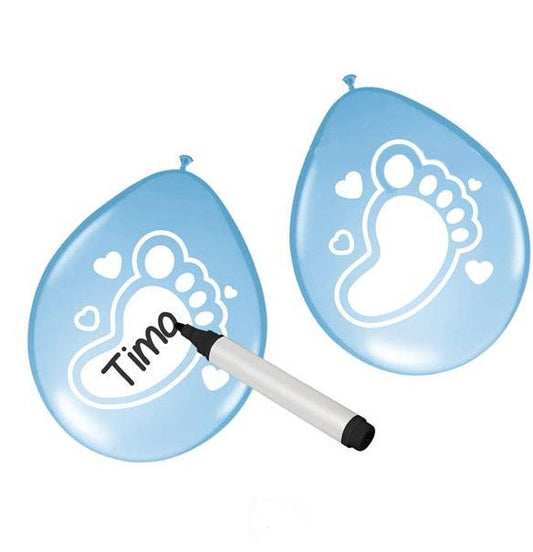 PL Ballons Baby blau zum Beschriften 6 Stück - ca 28-30cm Preis für 6 Ballons candytoys.ch Switzerland