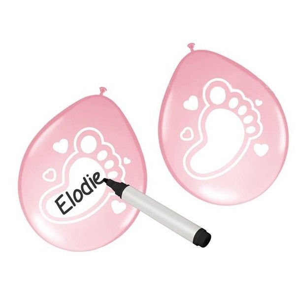 PL Ballons Baby rosa zum Beschriften - ca 28-30cm Preis für 6 Ballons candytoys.ch Switzerland