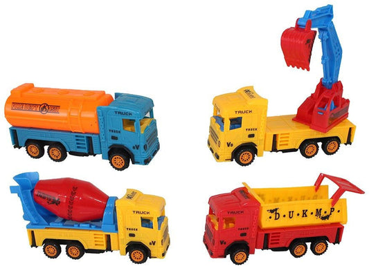 PL Baufahrzeug 4 Fach sortiert ca 14cm candytoys.ch Switzerland