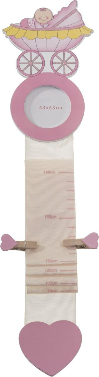 PL Bieco Stoffmesslatte rosa ca 186cm - Skala von 60 bis 160 cm candytoys.ch Switzerland