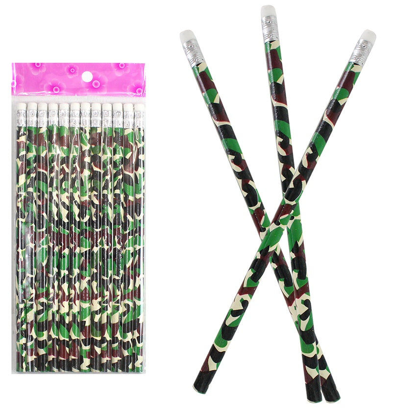 PL Bleistift Camouflage mit Radiergummi ca 19cm candytoys.ch Switzerland