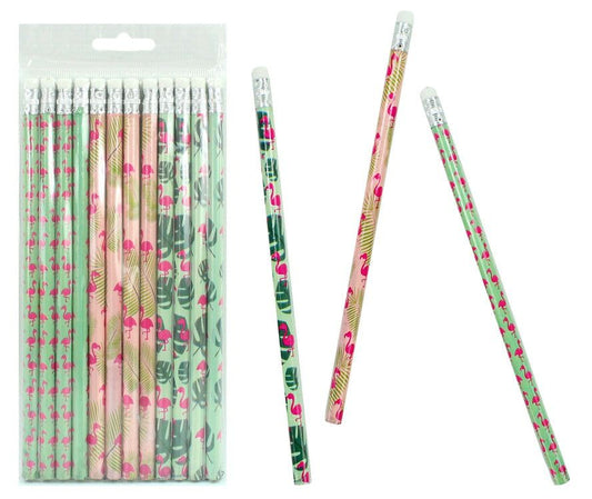 PL Bleistift Flamingo mit Radiergummi 3-fach sortiert ca 19 cm