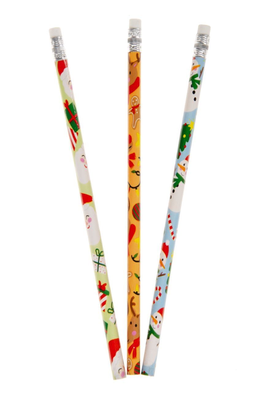 PL Bleistift mit Weihnachtsmotiven 3 Fach sortiert ca 19 cm