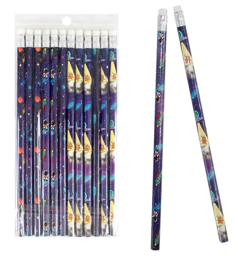 PL Bleistift Weltraum Space mit Radiergummi ca 19 cm candytoys.ch Switzerland