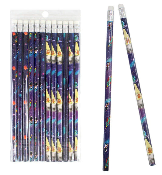 PL Bleistift Weltraum Space mit Radiergummi ca 19 cm candytoys.ch Switzerland