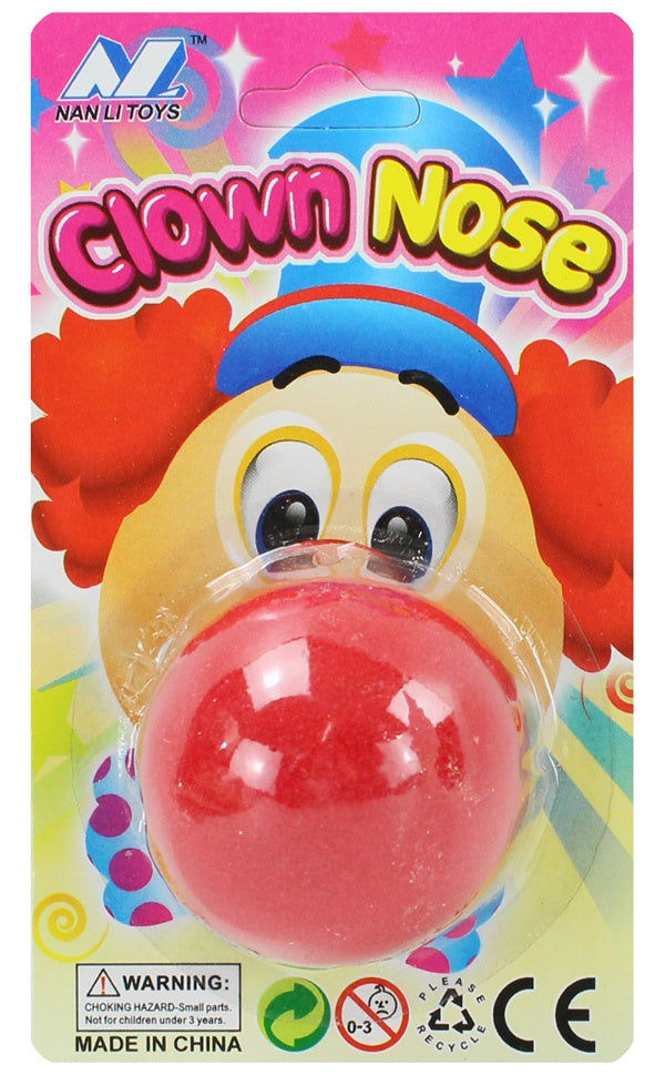 PL Clownnase Schaumstoffnase rot auf Karte ca 45 mm candytoys.ch Switzerland