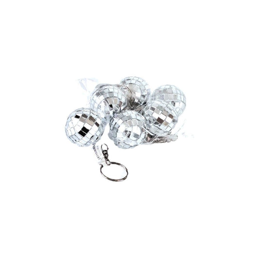 PL Diskokugel an Schlüsselanhänger silber Ø ca 33 mm