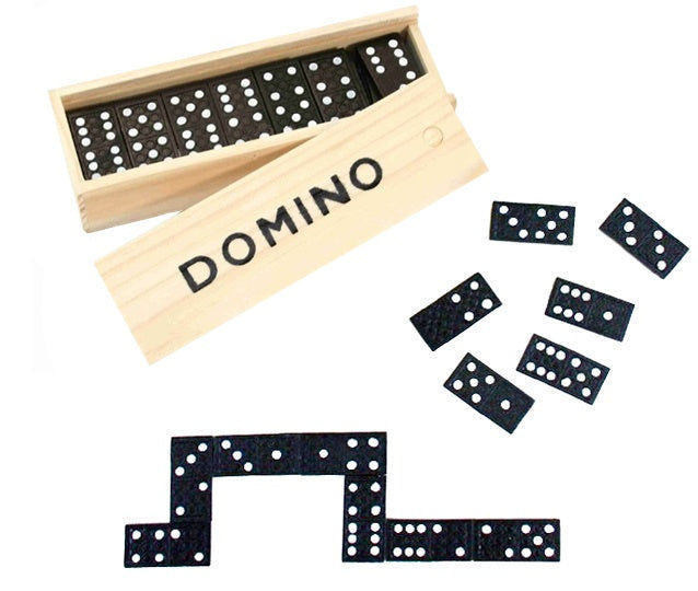 PL Domino in Holzbox ca 15x5x3cm