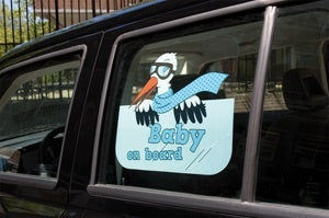 PL Fensteraufkleber Jungen ,Baby on board, - ca 35x29cm candytoys.ch Switzerland