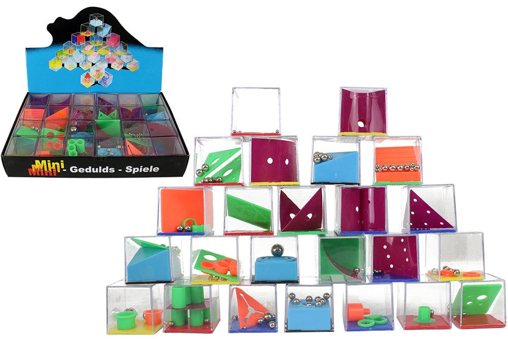 PL Geduldspiel 24-fach sortiert ca 4 x 4 x 4 cm candytoys.ch Switzerland