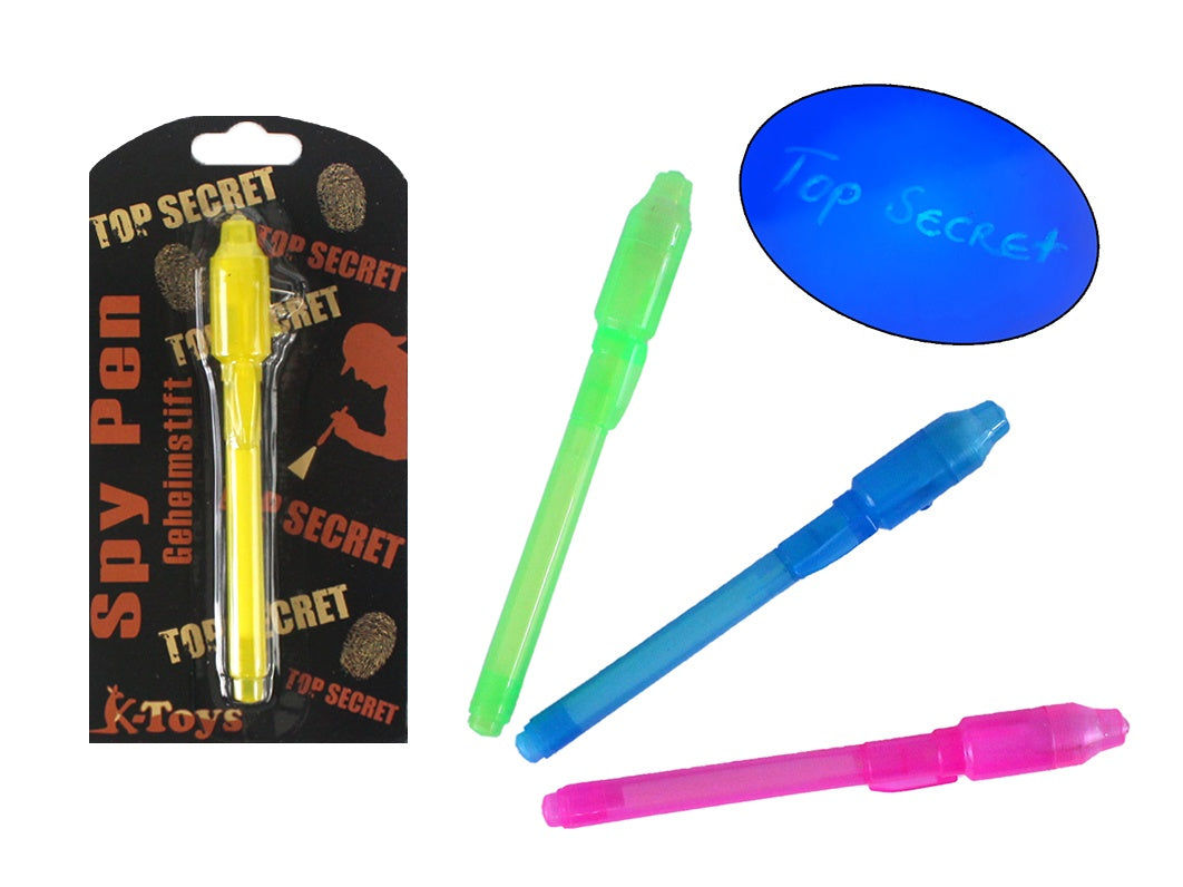 PL Geheimstift mit Licht 4 Farben sortiert auf Karte ca 13 cm candytoys.ch Switzerland