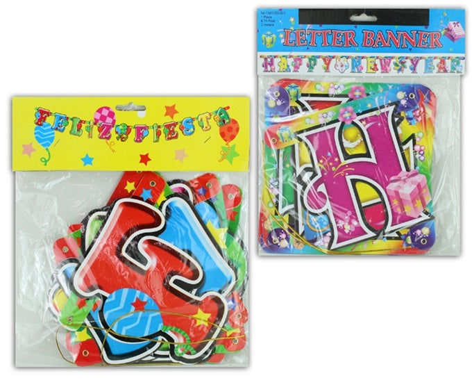 PL Girlande - Buchstaben Girlande ca 2 meter Feliz Fiesta, Happy new Year candytoys.ch Switzerland
