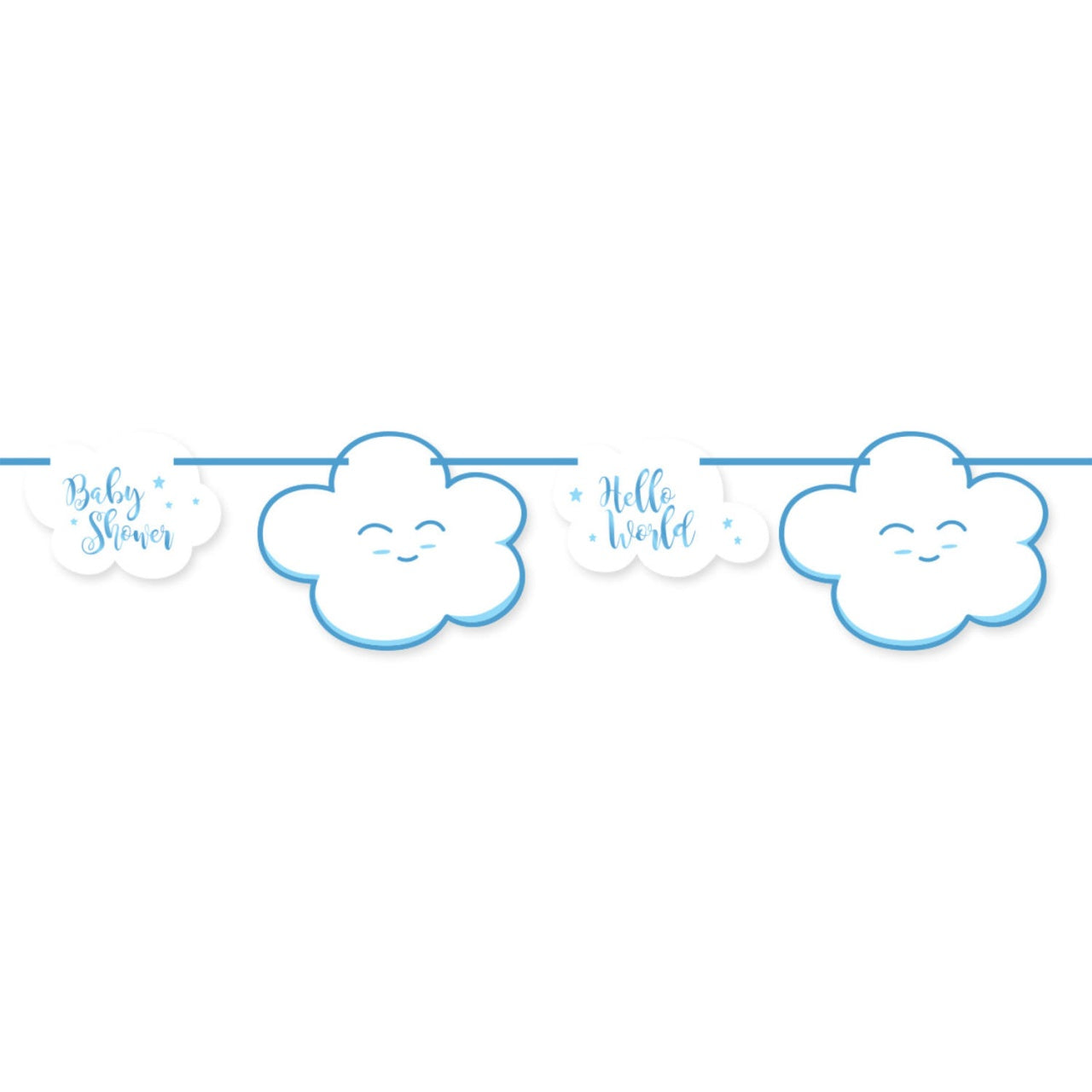 PL Girlande Wolke hellblau ca 400 cm candytoys.ch Switzerland