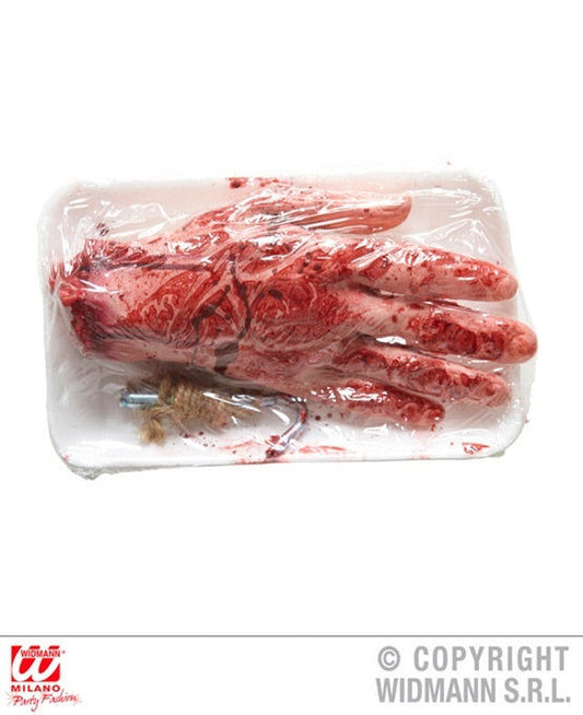 PL Hand mit ,Blut, befleckt - in Schale ca 21x15cm candytoys.ch Switzerland