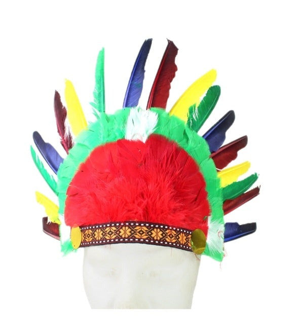 PL Indianer Kopfschmuck mit Federn ca 52x31cm candytoys.ch Switzerland