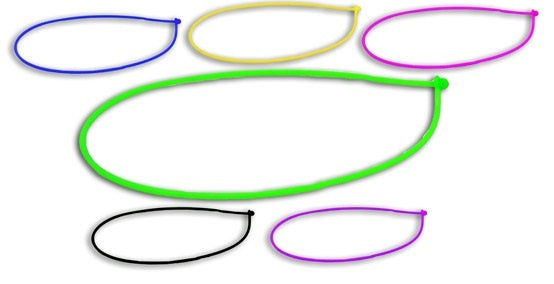 PL Kette - Halskette Silikon 6-fach sortiert Umfang ca 50 cm candytoys.ch Switzerland