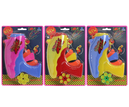 PL Lamettapistole 3 farbig sortiert - ca 16cm inklusive 1 Patron mit 6 Schuss candytoys.ch Switzerland