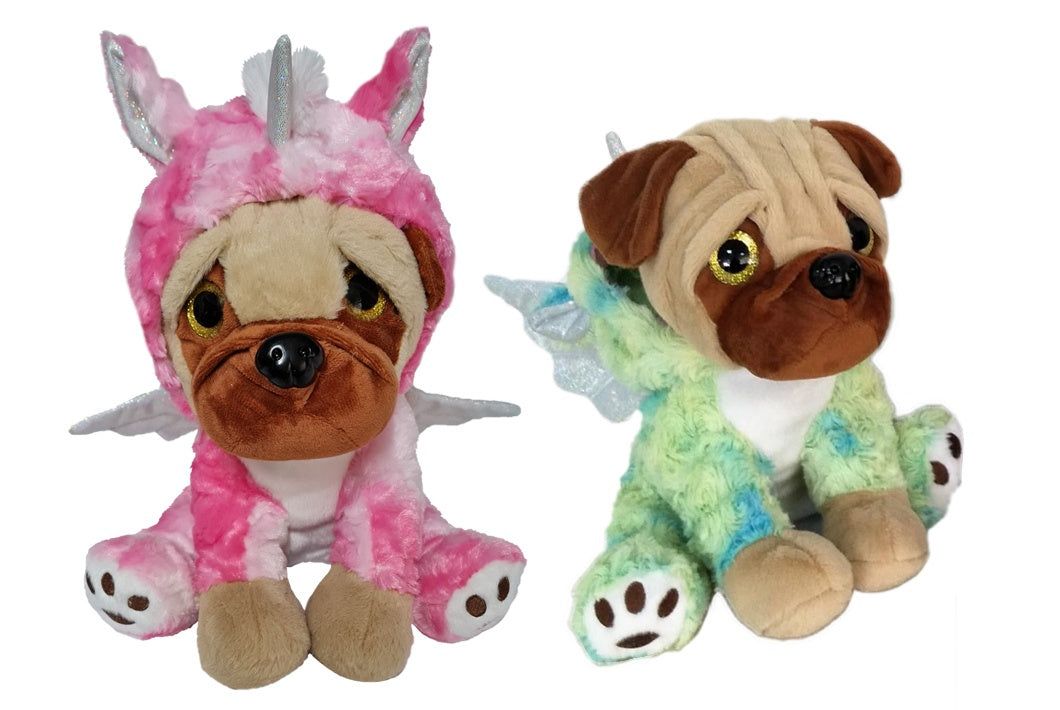 PL Mops Einhorn 20 cm, sortiert in 2 Farben, plüschig und weich