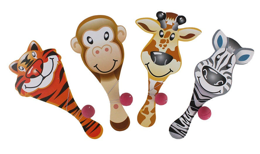 PL Paddel Ballspiel im Beutel Holzschläger mit Ball ca 21-22cm candytoys.ch Switzerland