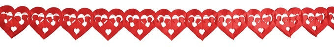 PL Papier Girlande Herz rot ca 6 meter !!! candytoys.ch Switzerland