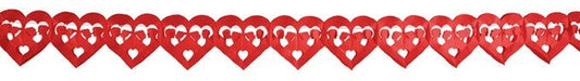 PL Papier Girlande Herz rot ca 6 meter !!! candytoys.ch Switzerland