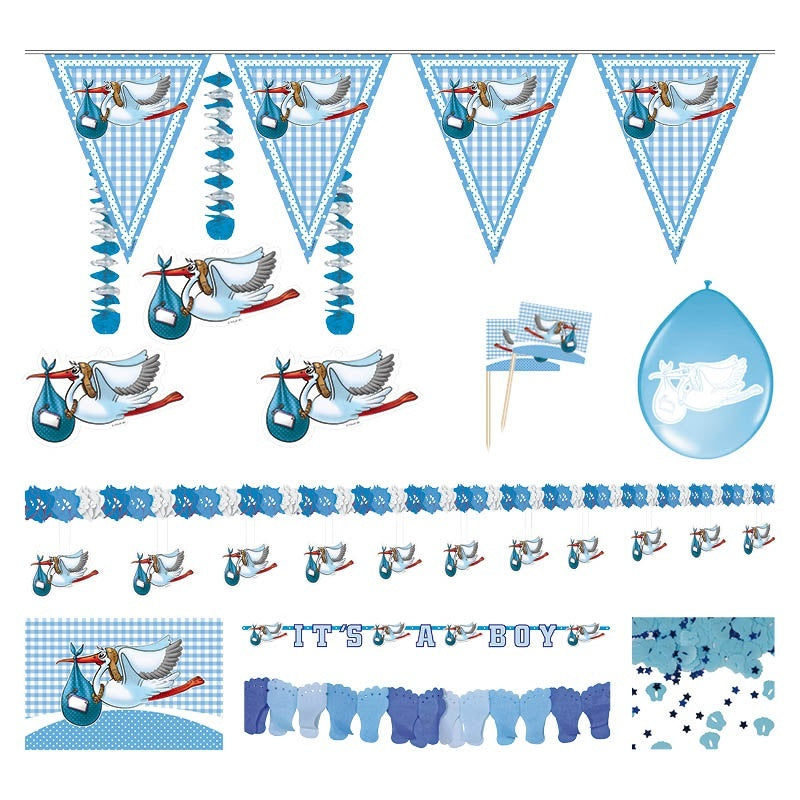 PL Party Dekoration Geburt Jungen 67 teilig candytoys.ch Switzerland