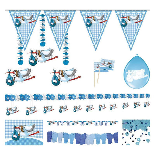 PL Party Dekoration Geburt Jungen 67 teilig candytoys.ch Switzerland