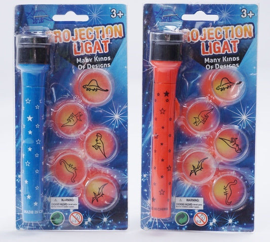 PL Taschenlampe 'Projektion' 2-farbig sortiert ca 20x10cm candytoys.ch Switzerland