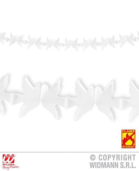 PL Taubengirlande ca 3 meter - flammenhemmend candytoys.ch Switzerland