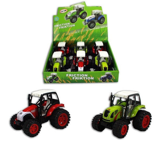 PL Traktor mit Friktion 2-fach sortiert ca 15cm candytoys.ch Switzerland