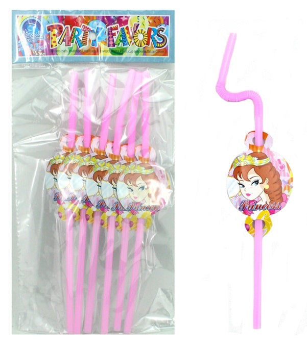 PL Trinkhalme Prinzessin Design 6 Stück im Beutel candytoys.ch Switzerland