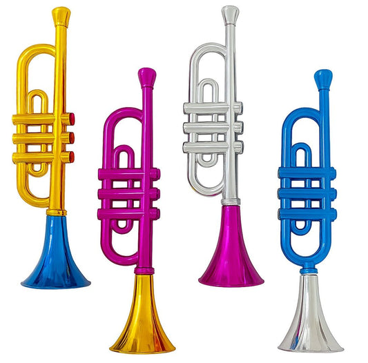 PL Trompete metallic 4 Farben sortiert ca 33 cm