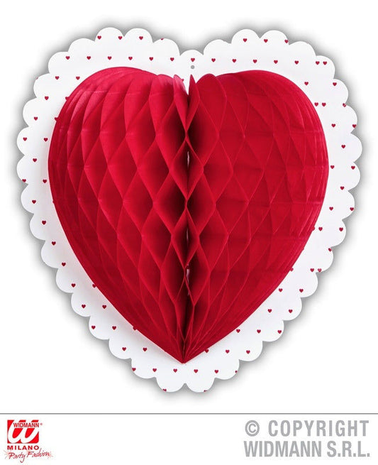PL Wabenball rotes Herz ca Ø 25 cm candytoys.ch Switzerland