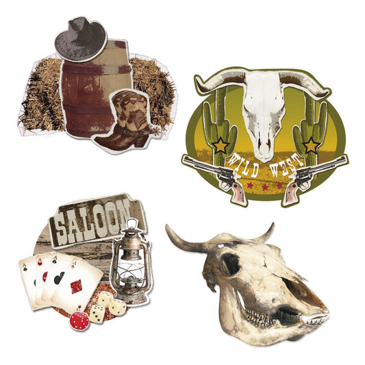 PL Wild West Dekoration 4 fach sortiert - ca 32-43cm candytoys.ch Switzerland