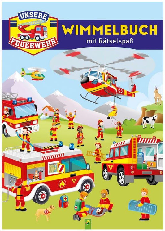 PL Wimmelbuch mit Rätselspaß Unsere Feuerwehr candytoys.ch Switzerland