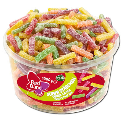 Red Band Super saure Fruchtgummi Stäbchen, 500 Stück