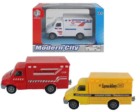 Rettungsfahrzeuge METALL 2-fach sortiert - ca 9 cm