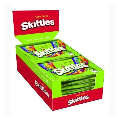 Skittles Skittles Crazy Sours, Saure Kaudragees  14x38g in der Box