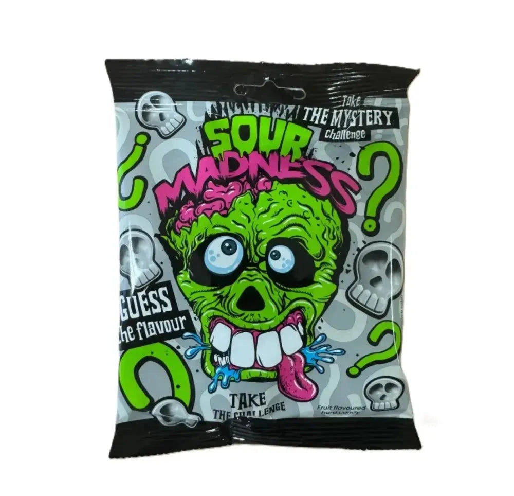 Sour Madness Sour Madness Multibag Skulled Fruit Lollipops 1x90g