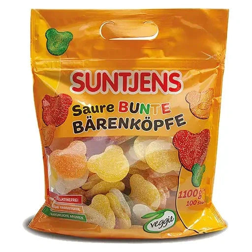 Suntjens Suntjens Saure Bunte Bärenköpfe 100 Stück im Beutel candytoys.ch Switzerland