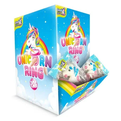 Sweet Flash Sweet Flash Unicorn Ring Pop 60 Stück im Karton candytoys.ch Switzerland