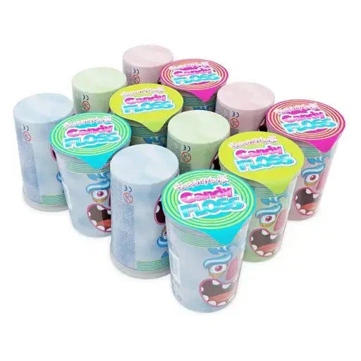 Sweetmania Sweetmania Zuckerwatte in Bechern +Tattoo 12 Stück im Karton candytoys.ch Switzerland