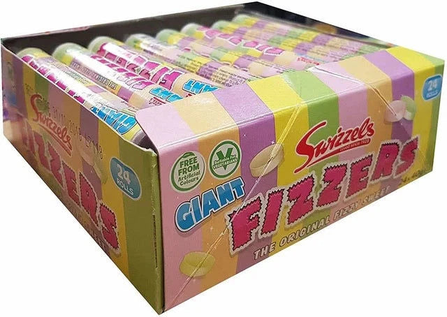 Swizzels Fizzers Giant Traubenzuckerrollen 24 Stück
