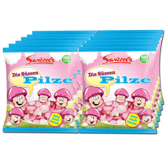 Swizzels Süße Schaumzucker-Pilze, 12 Beutel à 100g