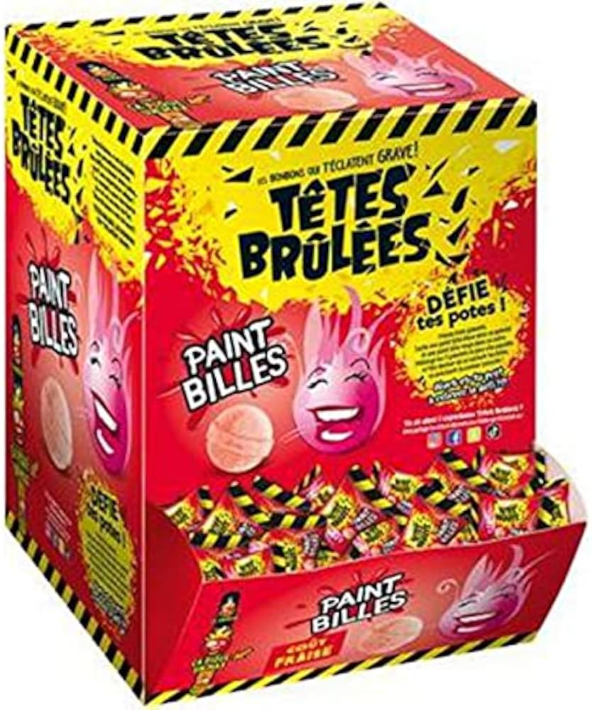 Têtes Brûlées Têtes Brûlées – Saure Bonbons Erdbeere / Fraise | 300 Stück