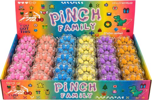 TS Squishy Glibber Pfote Squeeze Toys mit mini Pompons ca. 5cm 7/s 1 Stück