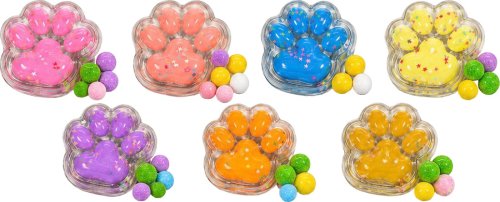 TS Squishy Glibber Pfote Squeeze Toys mit mini Pompons ca. 5cm 7/s 1 Stück