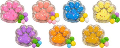 TS Squishy Glibber Pfote Squeeze Toys mit mini Pompons ca. 5cm 7/s 1 Stück