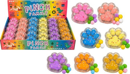 TS Squishy Glibber Pfote Squeeze Toys mit mini Pompons ca. 5cm 7/s 1 Stück