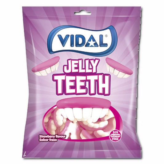 Vidal Fruchtgummi Jelly Teeth, 90g Beutel, fruchtiger Geschmack